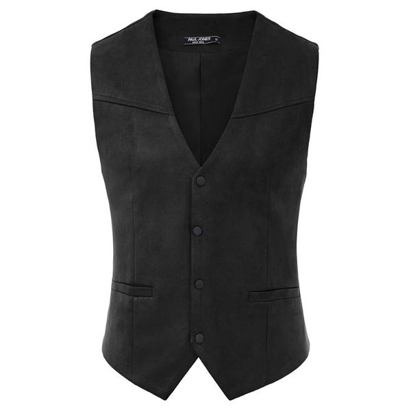 formal coat men faux suede vest waistcoat sleeveless deep v-neck snap-button placket fit solid color male coats clothes, Black;white
formal coat men faux suede vest waistcoat sleeveless deep v-neck snap-button placket fit solid color male coats clothes, Black;white