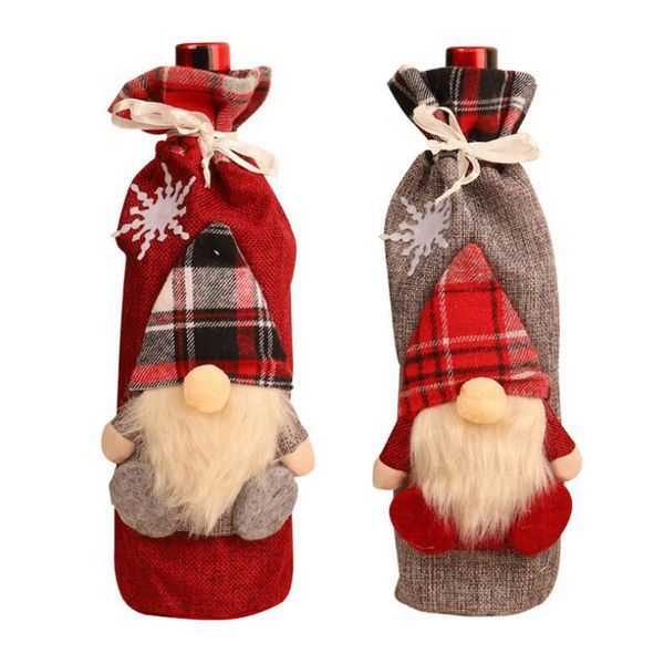 christmas wine cover plaid linen bottle clothes wine bottle cover xmas ornament faceless santa claus wine bag christmas decoration cyz2759
christmas wine cover plaid linen bottle clothes wine bottle cover xmas ornament faceless santa claus wine bag christmas decoration cyz2759