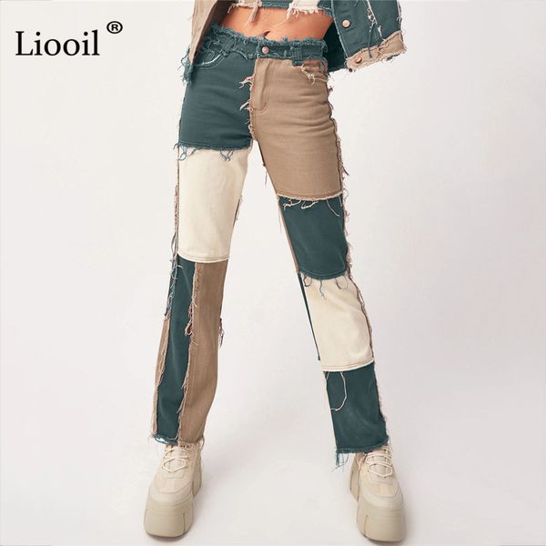 liooil лоскутная высокой талией straight leg с карманами 2020 осень streetwear женщины низ цвет блок брюки sexy брюки, Black
liooil лоскутная высокой талией straight leg с карманами 2020 осень streetwear женщины низ цвет блок брюки sexy брюки, Black