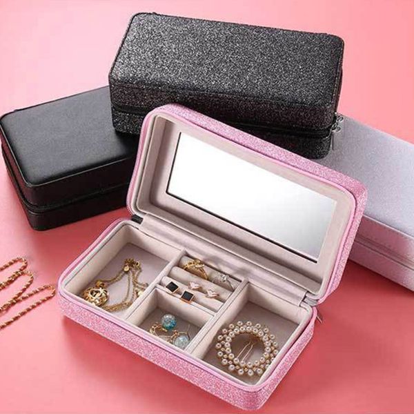 pu leather jewelry box organizer portable zipper earrings ring necklace display storage case travel, Pink;blue
pu leather jewelry box organizer portable zipper earrings ring necklace display storage case travel, Pink;blue