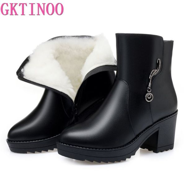 gktinoo winter warm wool boots women platform ankle boots zipper round toe rhinestone women thick high heel genuine leather boot, Black
gktinoo winter warm wool boots women platform ankle boots zipper round toe rhinestone women thick high heel genuine leather boot, Black