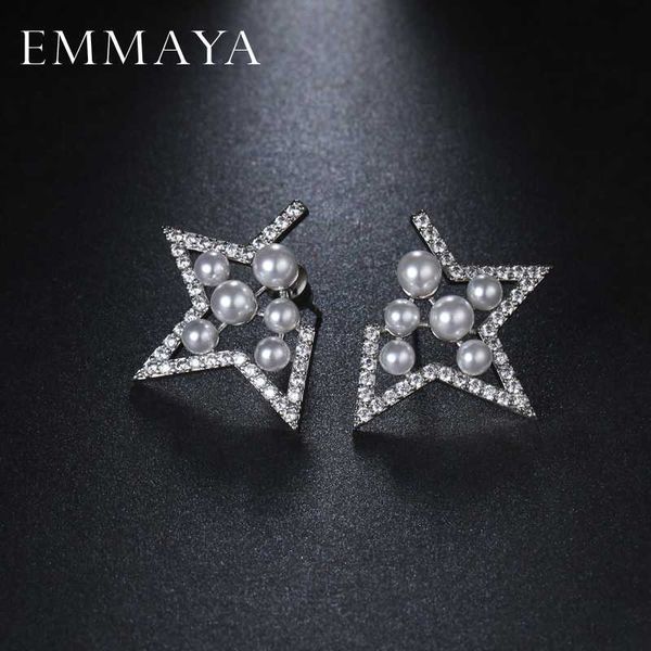 emmaya cute silver color star stud earrings round simulated pearl stud earrings for women fashion new crystal cz earring, Golden;silver
emmaya cute silver color star stud earrings round simulated pearl stud earrings for women fashion new crystal cz earring, Golden;silver