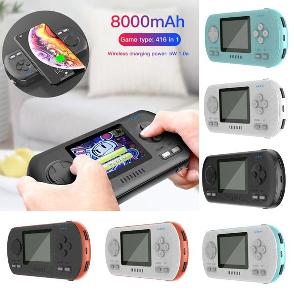 Game Console 416 Games Wireless Charging Mobile Power Bank Bracket Fast Wireless Charging Treasure Screen Display Game Machine