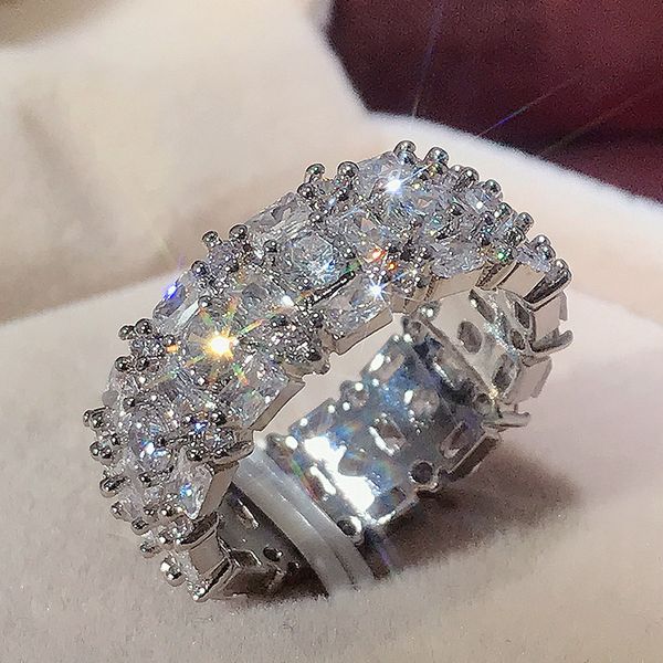 stunning 3a zircon diamond crystals women finger rings with side stones fashion female rings jewelry accessories, Silver
stunning 3a zircon diamond crystals women finger rings with side stones fashion female rings jewelry accessories, Silver