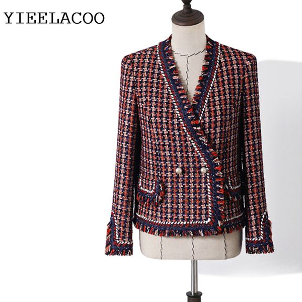 tweed jacket red plaid heavy tassel v-neck style autumn/winter women's jacket casual vacation ladies one-piece, Black;brown
tweed jacket red plaid heavy tassel v-neck style autumn/winter women's jacket casual vacation ladies one-piece, Black;brown