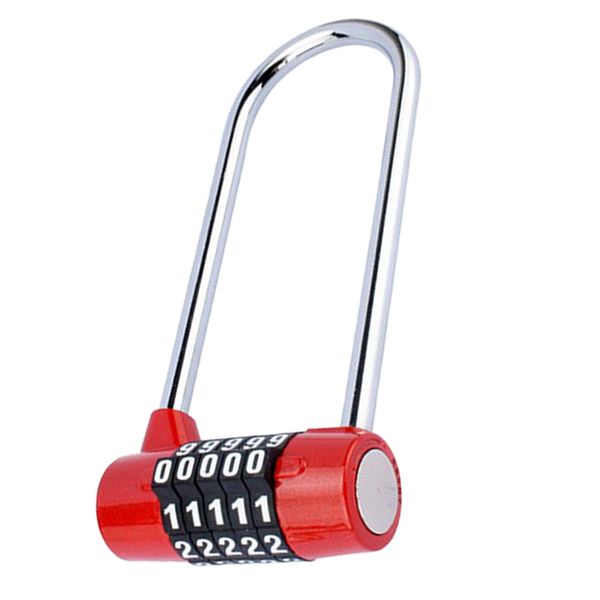5 digit combination padlock number luggage toolbox travel code lock shackle for school, toolbox, bicycle, long shackle 
5 digit combination padlock number luggage toolbox travel code lock shackle for school, toolbox, bicycle, long shackle