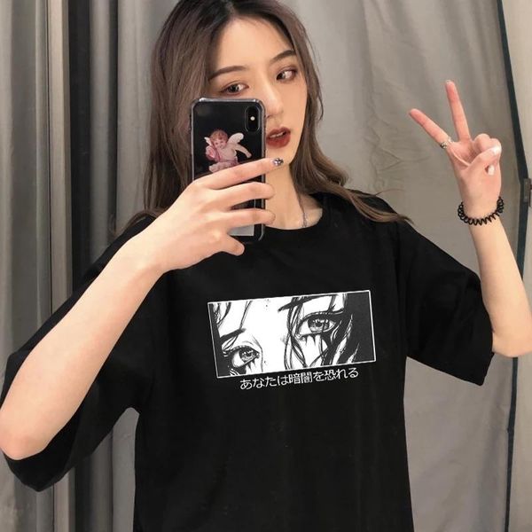 summer women's loose t-shirt fear of the dark japanese casual t-shirt dark harajuku fashion prints trendy anime vintage t-shirt, White
summer women's loose t-shirt fear of the dark japanese casual t-shirt dark harajuku fashion prints trendy anime vintage t-shirt, White
