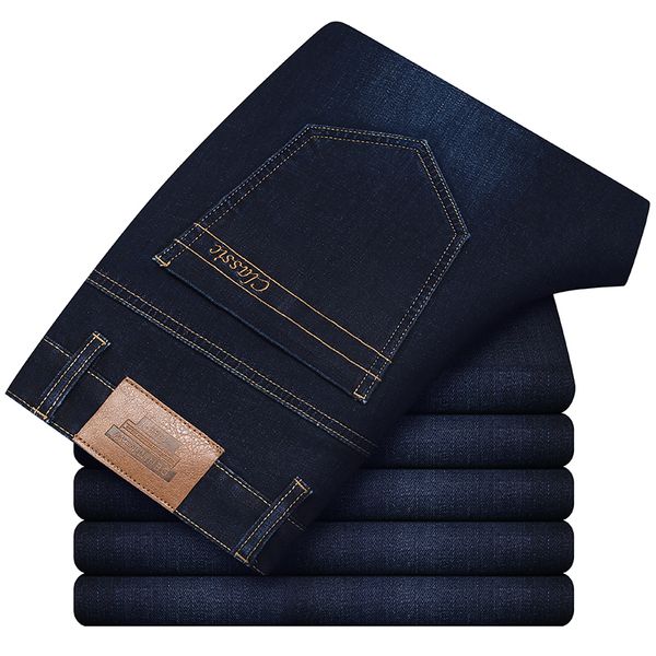 men's jeans 2021 classic business straight loose waist fashion casual stretch denim pants dark blue brand
men's jeans 2021 classic business straight loose waist fashion casual stretch denim pants dark blue brand