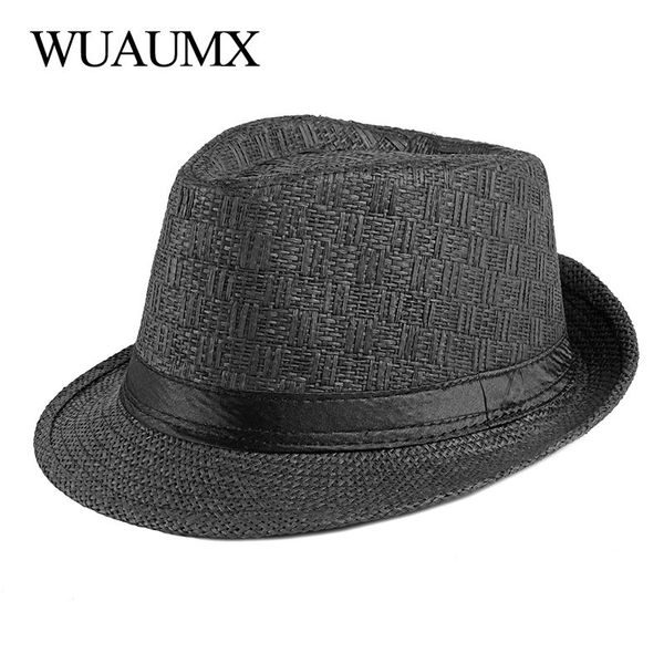 wide brim hats wuaumx panama hat jazz caps men women breathable straw fedoras solid gentleman bowler spring summer sun, Blue;gray
wide brim hats wuaumx panama hat jazz caps men women breathable straw fedoras solid gentleman bowler spring summer sun, Blue;gray