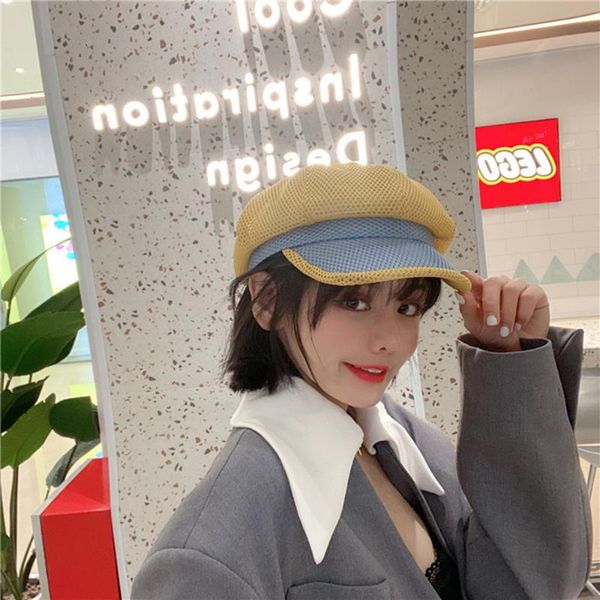 hat female summer japanese art stitching octagonal hat wispy thin breathable beret sun, Blue;gray
hat female summer japanese art stitching octagonal hat wispy thin breathable beret sun, Blue;gray
