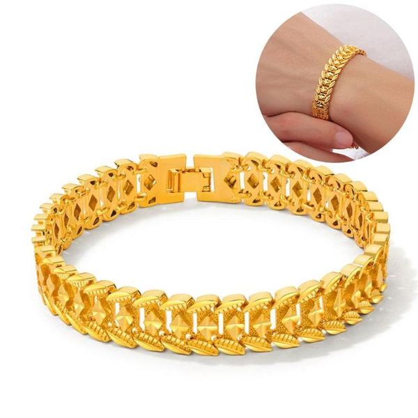 chic gold plated rhombus link chain bracelet bangle wrist jewelry gift, Black
chic gold plated rhombus link chain bracelet bangle wrist jewelry gift, Black