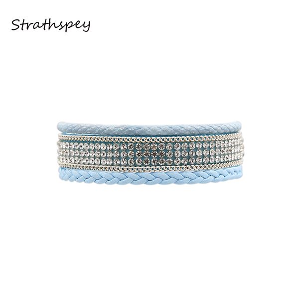 tennis strathspey womens simple cuff leather girls wrap magnet short braid bangle rhinestone blue pink bracelet jewelry gift party, Golden;silver
tennis strathspey womens simple cuff leather girls wrap magnet short braid bangle rhinestone blue pink bracelet jewelry gift party, Golden;silver