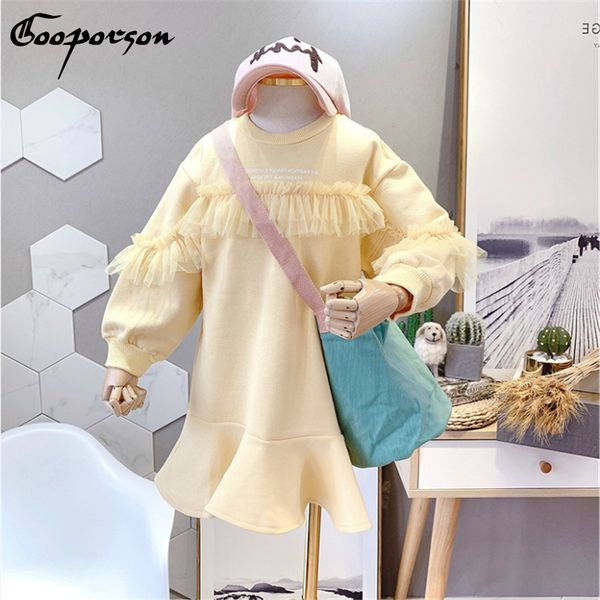 kids girls long sleeve sweat-dress with lace spring autumn fashion outfits for kids baby solid pullover shirt dress casual, Red;yellow
kids girls long sleeve sweat-dress with lace spring autumn fashion outfits for kids baby solid pullover shirt dress casual, Red;yellow