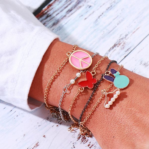 tennis european american fashion candy color drip oil butterfly wrap bracelet set gold rolo chain link for women, Golden;silver
tennis european american fashion candy color drip oil butterfly wrap bracelet set gold rolo chain link for women, Golden;silver