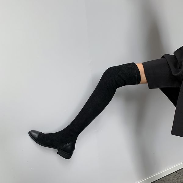 tight high warm winter snow boots long shoes genuine leather over the knee high boots women low heels party shoes woman, Black
tight high warm winter snow boots long shoes genuine leather over the knee high boots women low heels party shoes woman, Black