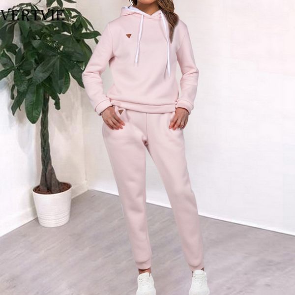 vertvie 2020 warm 2pcs sport sets women autumn tracksuit long sleeve hoodie sweatpants warm outfits running suit sportswear, Black;blue
vertvie 2020 warm 2pcs sport sets women autumn tracksuit long sleeve hoodie sweatpants warm outfits running suit sportswear, Black;blue