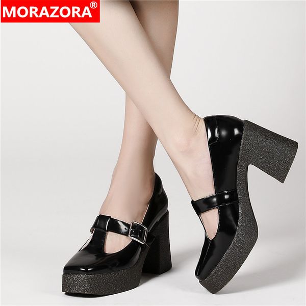 morazora 2020 fashion women pumps genuine leather shoes square high heels spring summer mary jane platform shoes, Black
morazora 2020 fashion women pumps genuine leather shoes square high heels spring summer mary jane platform shoes, Black