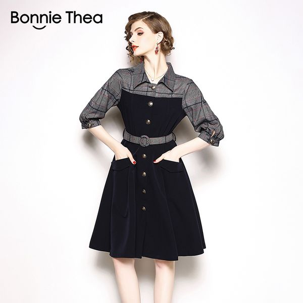 casual dresses bonnie thea women blue winter dress autumn elegant patchwork plaid party office work ladies short vestidos, Black;gray
casual dresses bonnie thea women blue winter dress autumn elegant patchwork plaid party office work ladies short vestidos, Black;gray