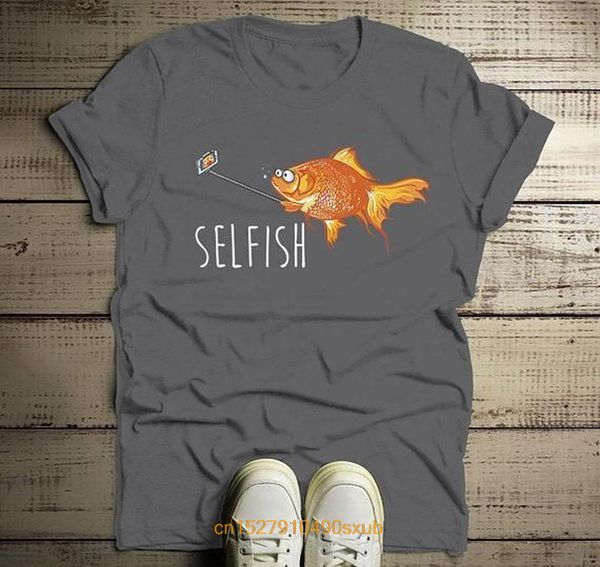 men tshirt funny fish t shirt selfie fish selfish shirts graphic tee cute hilarious