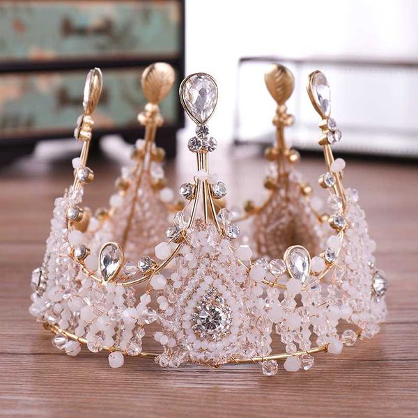 luxury wedding crystal crown princess bride's tiaras rhinestone queen crown gold and crystal round head jewelry headdress, Golden;silver
luxury wedding crystal crown princess bride's tiaras rhinestone queen crown gold and crystal round head jewelry headdress, Golden;silver