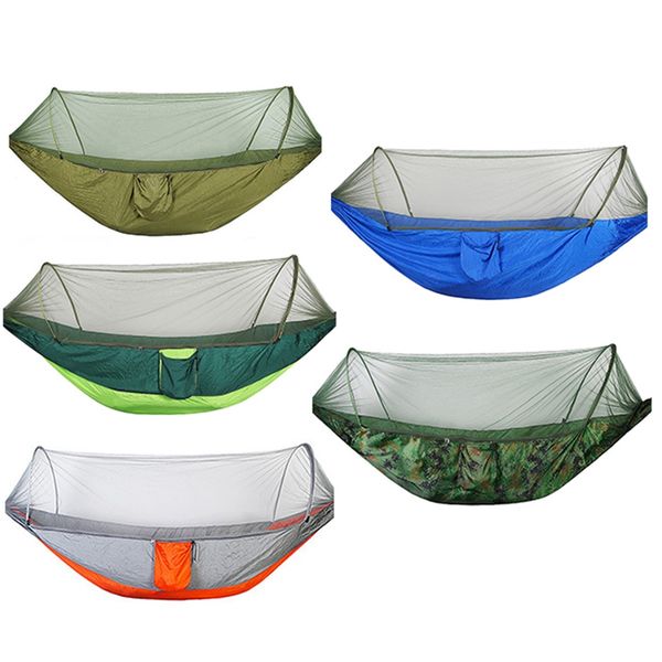 portable outdoor camping hammock with mosquito net parachute fabric hammocks beds hanging swing sleeping bed tree tent
portable outdoor camping hammock with mosquito net parachute fabric hammocks beds hanging swing sleeping bed tree tent