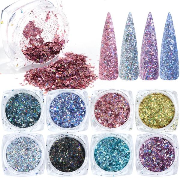 8pcs rose gold sliver nail glitter powder dust flake holographic meramid sugar paillette sequins nail art decoration sa1506-11, Silver;gold
8pcs rose gold sliver nail glitter powder dust flake holographic meramid sugar paillette sequins nail art decoration sa1506-11, Silver;gold
