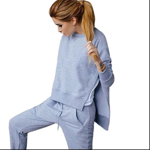 long pant suits western two piece set women irregular split hedging sweater sets womens cropped clothing vestidos lbd838, Gray
long pant suits western two piece set women irregular split hedging sweater sets womens cropped clothing vestidos lbd838, Gray