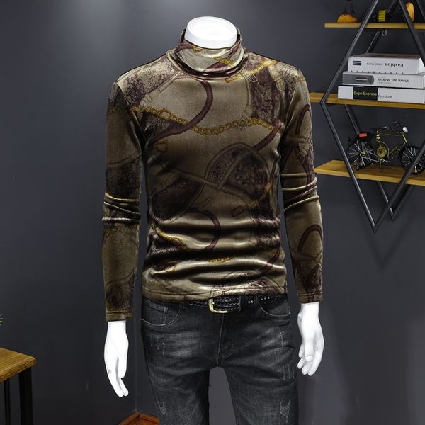 fall 2020 men's t-shirt high neck bottoming shirt slim long sleeve t-shirt plus size plus velvet printing elastic gold velvet tide, White;black
fall 2020 men's t-shirt high neck bottoming shirt slim long sleeve t-shirt plus size plus velvet printing elastic gold velvet tide, White;black