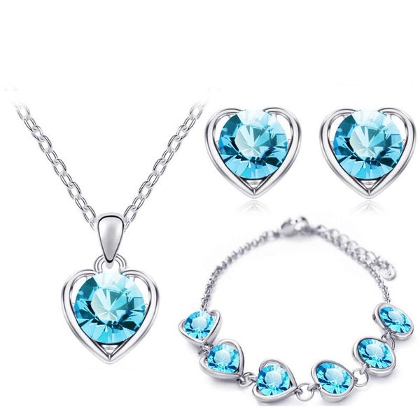 austrian crystal simple hollow heart pendant quality necklace bracelet earring fashion jewelry set dropshipping lover gift, Silver
austrian crystal simple hollow heart pendant quality necklace bracelet earring fashion jewelry set dropshipping lover gift, Silver