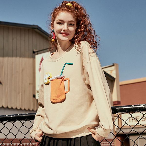 autumn new womens hoodie 2020 loose lazy fashion ins gentle fashion long sleeve round neck shirt, Black
autumn new womens hoodie 2020 loose lazy fashion ins gentle fashion long sleeve round neck shirt, Black