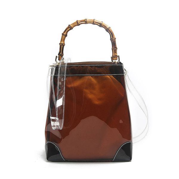 new see-through fabric bag individual character female bamboo wrist color transparent lady bucket bag
new see-through fabric bag individual character female bamboo wrist color transparent lady bucket bag