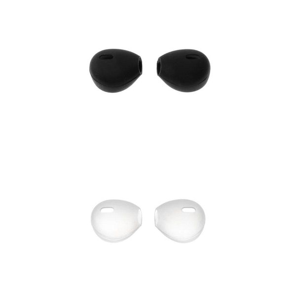 2 pair silicone earbuds eartips ear caps for apple airpods iphone 7 earpods black+clear
2 pair silicone earbuds eartips ear caps for apple airpods iphone 7 earpods black+clear