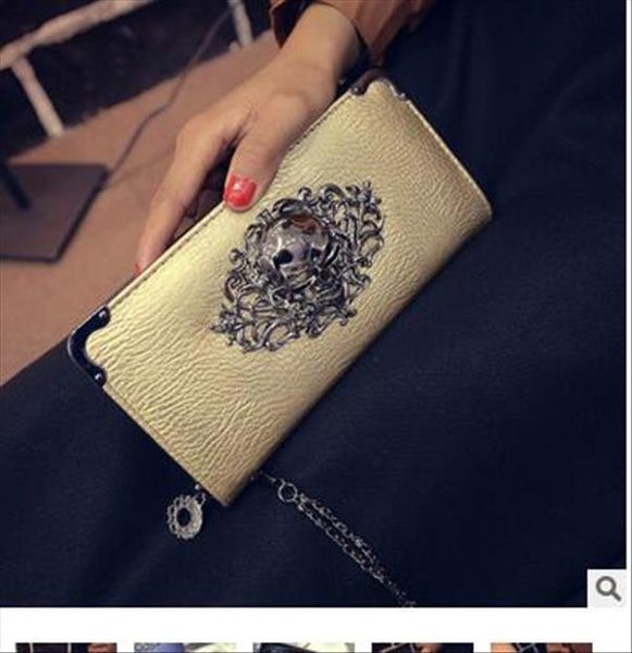 1pcs lot metal skull pattern pu leather long wallets women wallets portable casual lady cash purse pu standard wallet, Red;black
1pcs lot metal skull pattern pu leather long wallets women wallets portable casual lady cash purse pu standard wallet, Red;black