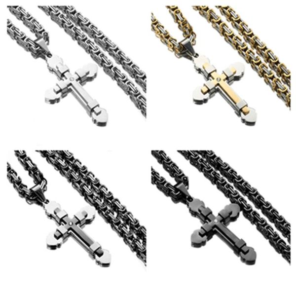 romamtic women men boy 316l stainless steel cross pendant necklace with byzantine box chain necklace jewelry gift, Silver
romamtic women men boy 316l stainless steel cross pendant necklace with byzantine box chain necklace jewelry gift, Silver
