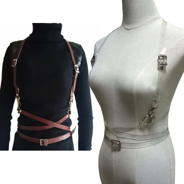 belts women punk manual clear skinning leather harness belt body binding o round harjuku chest garter accessories, Black;brown
belts women punk manual clear skinning leather harness belt body binding o round harjuku chest garter accessories, Black;brown