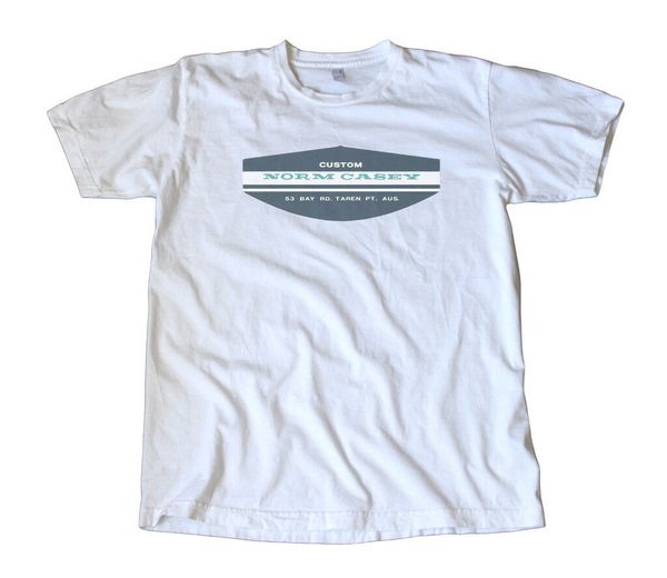 norm casey surfboards decal t-shirt australia 
norm casey surfboards decal t-shirt australia