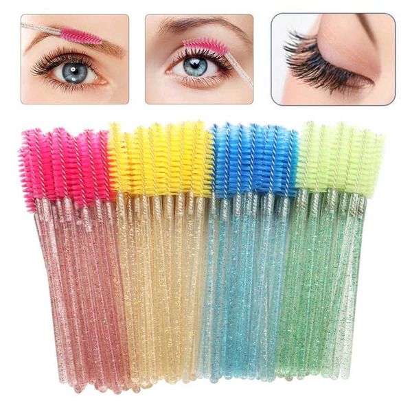 makeup brushes 50pcs eyelash multicolor transparent crystal disposable mascara wands applicator tools
makeup brushes 50pcs eyelash multicolor transparent crystal disposable mascara wands applicator tools