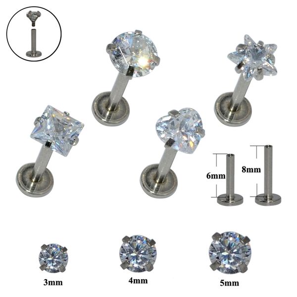 40pcs steel crystal labret lip rings heart star round zircon orelha cartilage ear helix stud tragus barbell piercings jewelry, Golden;silver 
40pcs steel crystal labret lip rings heart star round zircon orelha cartilage ear helix stud tragus barbell piercings jewelry, Golden;silver
