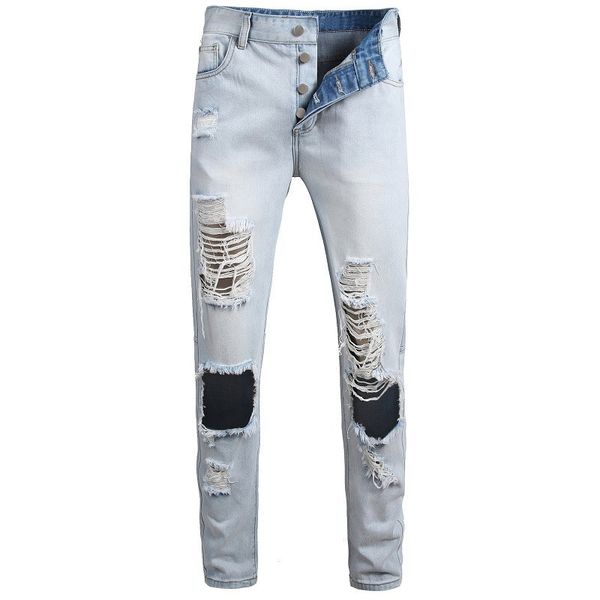 men's jeans moruancle fashion hi street destroyed pants with holes streetwear ripped denim trousers washed blue plus size 29-42
men's jeans moruancle fashion hi street destroyed pants with holes streetwear ripped denim trousers washed blue plus size 29-42