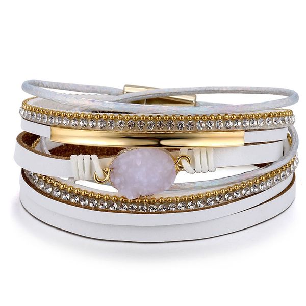 ifmia vintage stone crystal charm bracelets & bangle for woman men new fashion female handmade multilayer leather druzy bracelet, Golden;silver
ifmia vintage stone crystal charm bracelets & bangle for woman men new fashion female handmade multilayer leather druzy bracelet, Golden;silver