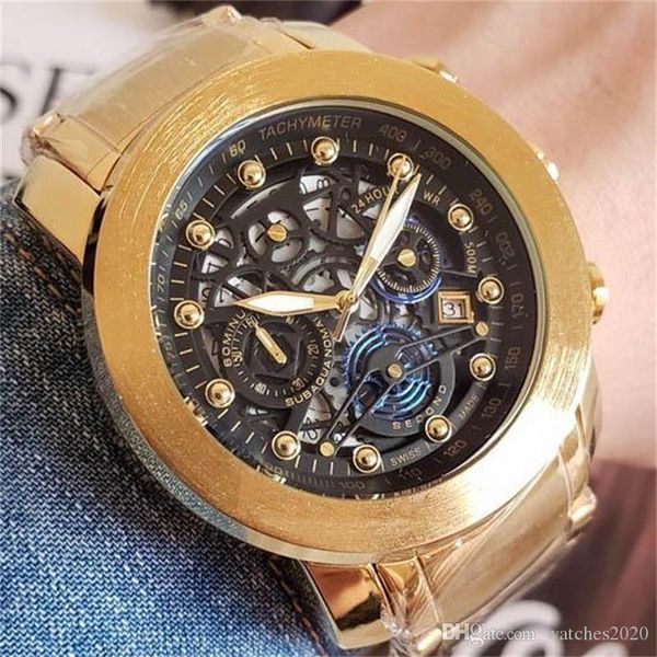 мода мужчин дизайнерские часы золотой ремешок из нержавеющей стали движение тахометром часы luxury хронограф наручные часы big 45mm часы все, Slivery;brown
мода мужчин дизайнерские часы золотой ремешок из нержавеющей стали движение тахометром часы luxury хронограф наручные часы big 45mm часы все, Slivery;brown