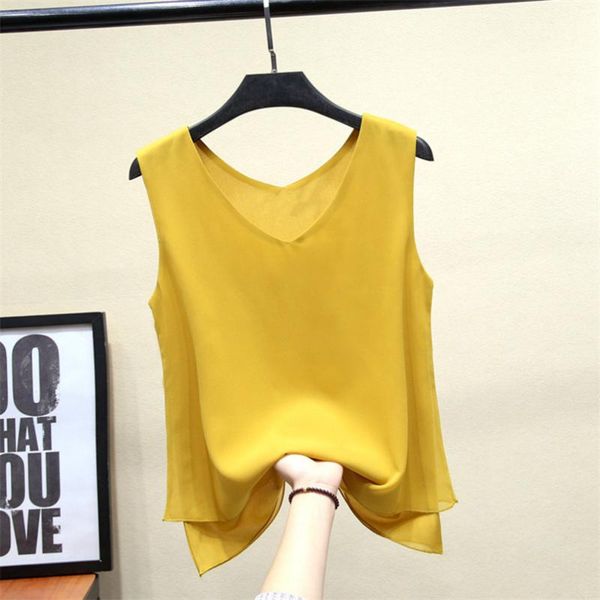 women's blouses & shirts women v-neck chiffon vest loose casual female tank summer fashion 9 colors sleeveless large size s-8xl, White
women's blouses & shirts women v-neck chiffon vest loose casual female tank summer fashion 9 colors sleeveless large size s-8xl, White
