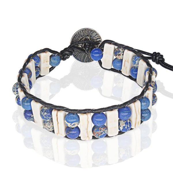 charm bracelets natural stone leather rope bracelet 6mm regalite round beads tube shape wrap handmade woven jewelry wholesale tr1017, Golden;silver
charm bracelets natural stone leather rope bracelet 6mm regalite round beads tube shape wrap handmade woven jewelry wholesale tr1017, Golden;silver