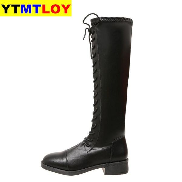 2020 winter square head straps long boots female wild front high boots size 35-39, Black
2020 winter square head straps long boots female wild front high boots size 35-39, Black