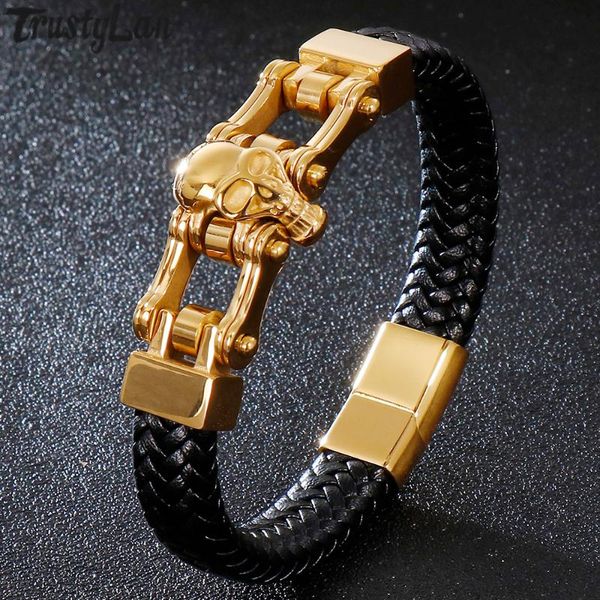 tennis punk rocker leather bracelet men bicycle motorcycle chain men's wrap bracelets gold stainless steel massive jewelry, Golden;silver
tennis punk rocker leather bracelet men bicycle motorcycle chain men's wrap bracelets gold stainless steel massive jewelry, Golden;silver