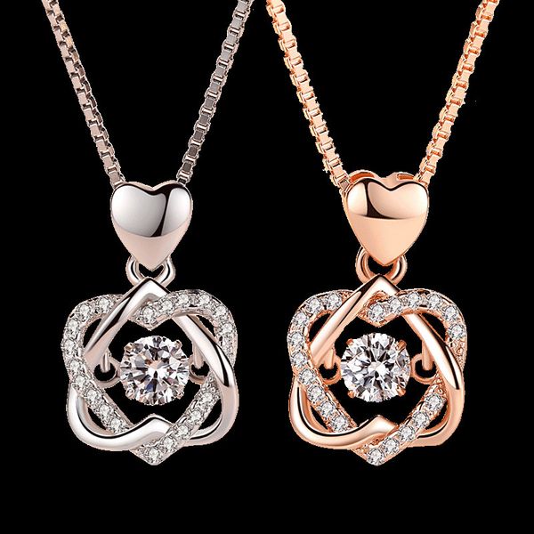 pendant necklaces fashion romantic double heart flower necklace with zircon rose gold/silver color for women jewelry
pendant necklaces fashion romantic double heart flower necklace with zircon rose gold/silver color for women jewelry