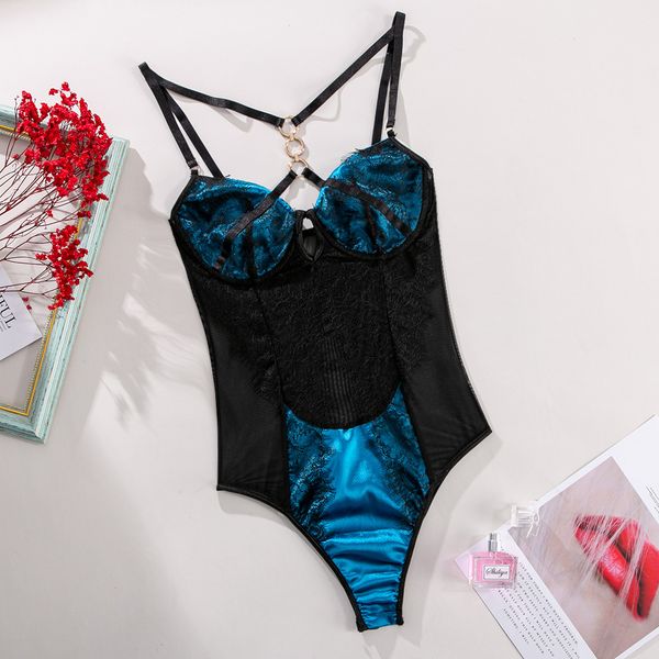 2020 women floral lace garter lingerie set mesh stitching three-ring buckle steel ring underwear bottoming bodysuit size s l, Black;white
2020 women floral lace garter lingerie set mesh stitching three-ring buckle steel ring underwear bottoming bodysuit size s l, Black;white