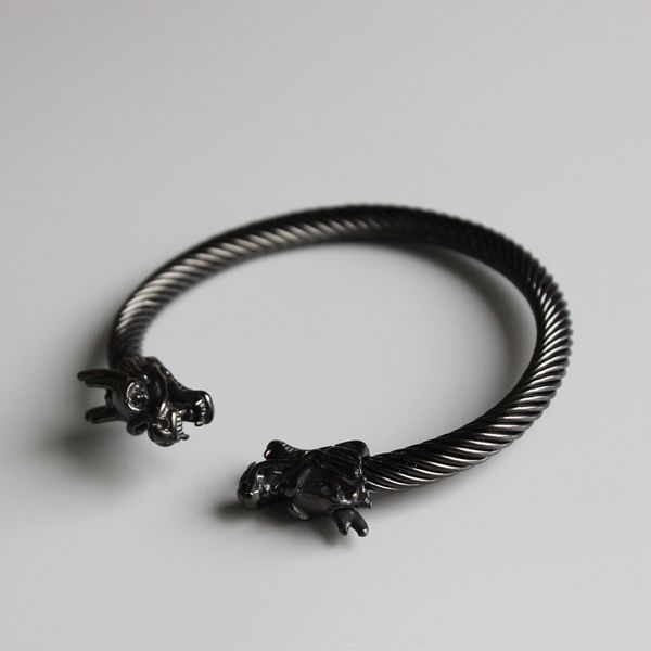 stainless steel bracelets men women dragon head charms bracelets wia bangles open design punk jewelry wristband, Black
stainless steel bracelets men women dragon head charms bracelets wia bangles open design punk jewelry wristband, Black