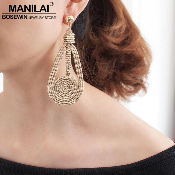 manilai trendy charm spiral alloy dangle earings fashion metal statement earrings woman wholesale jewelry gift, Silver
manilai trendy charm spiral alloy dangle earings fashion metal statement earrings woman wholesale jewelry gift, Silver