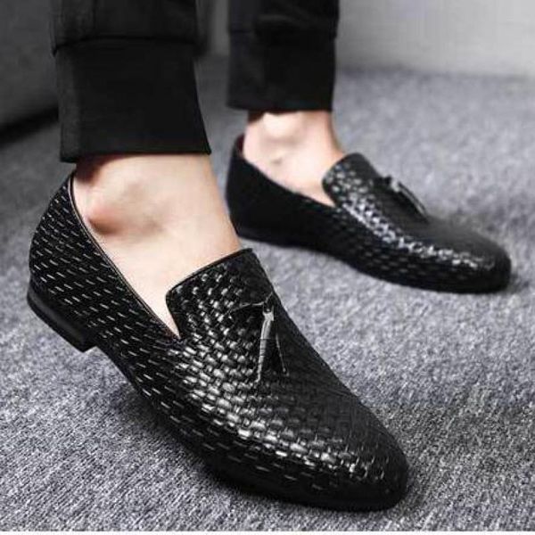 37~48 plus size men fringed loafers woven leather shoes pointed toe slip on mens loafer formal shoes tassel wedding dress shoe, Black
37~48 plus size men fringed loafers woven leather shoes pointed toe slip on mens loafer formal shoes tassel wedding dress shoe, Black